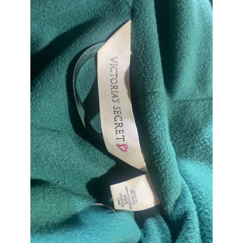 Victoria's Secret Women's Vintage Gold Label 90’s Green Satin Bath Robe Size X/S - Picture 3 of 8
